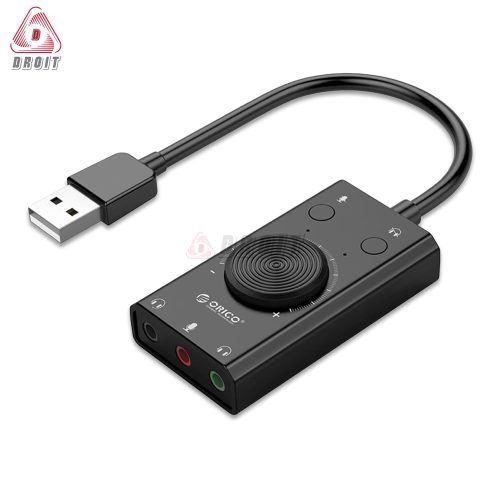 Card âm thanh USB ORICO SC2-BK cho máy tính laptop