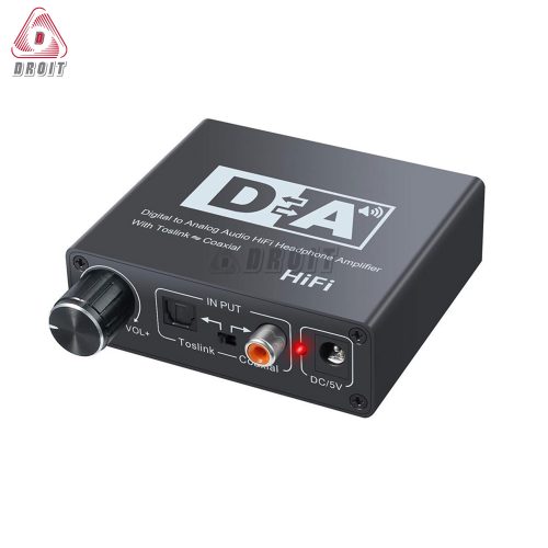 Bộ chuyển đổi optical sang 3.5mm AV khuếch đại âm thanh Hifi 5.1