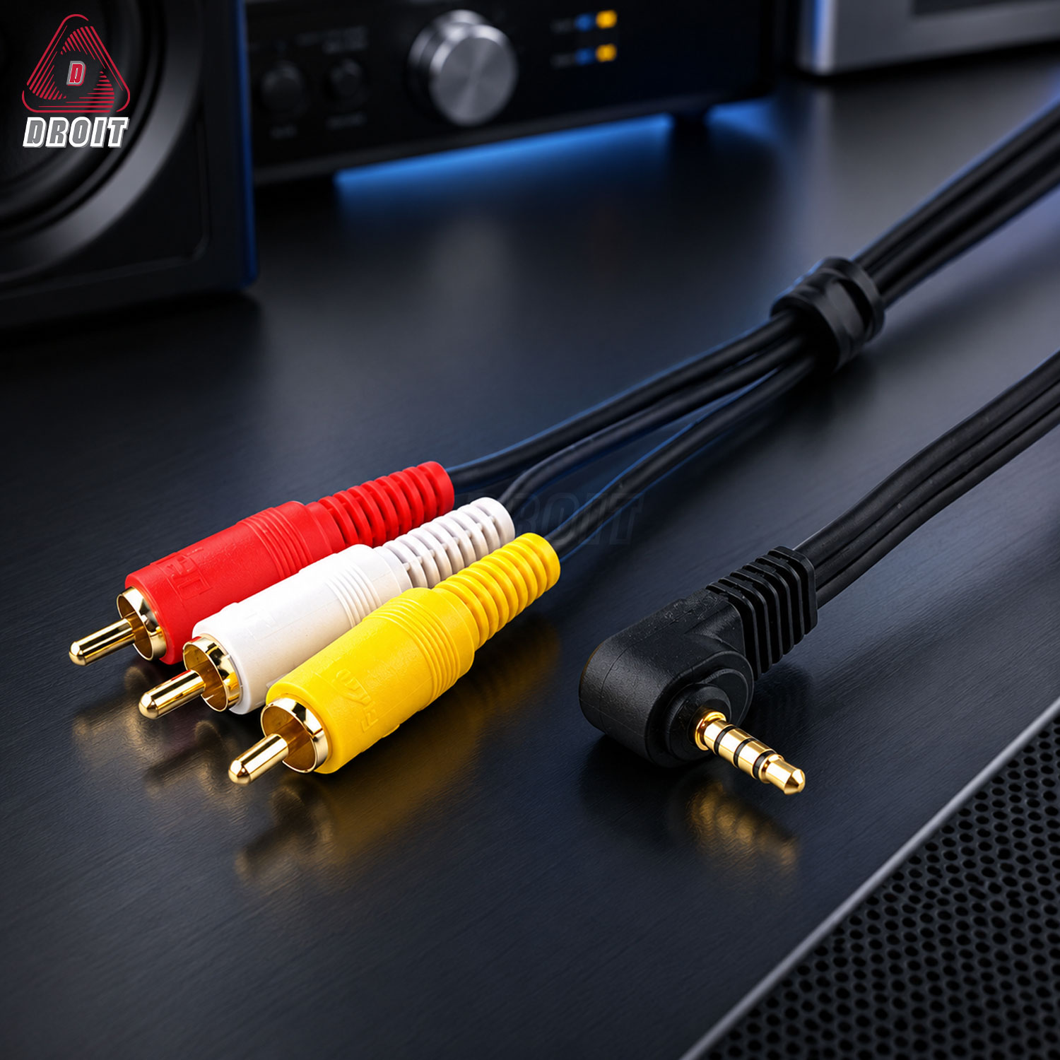 Cáp chuyển 3.5 ra AV RCA 3 đầu bông sen